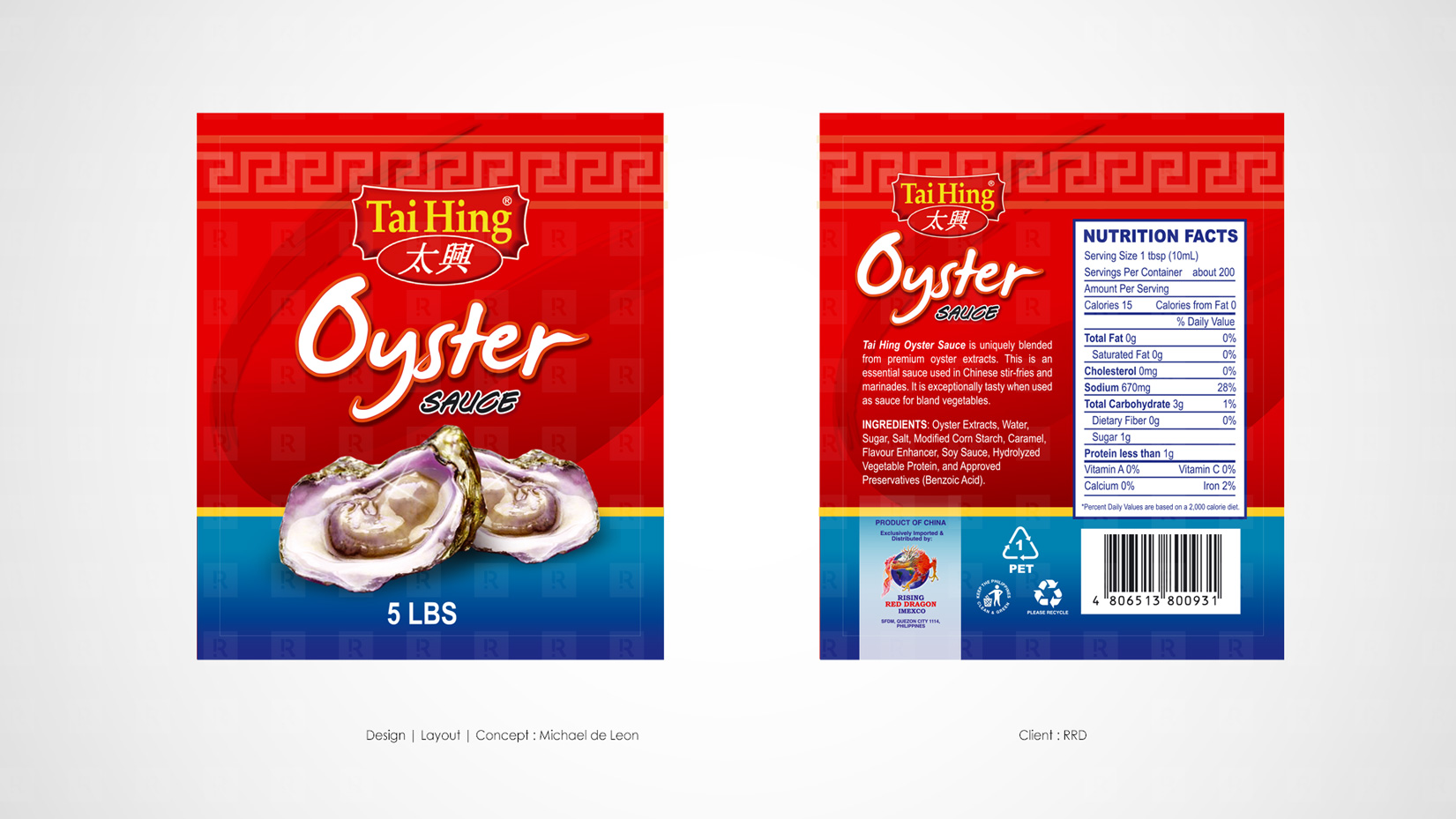 Tai Hing Oyster Label Design