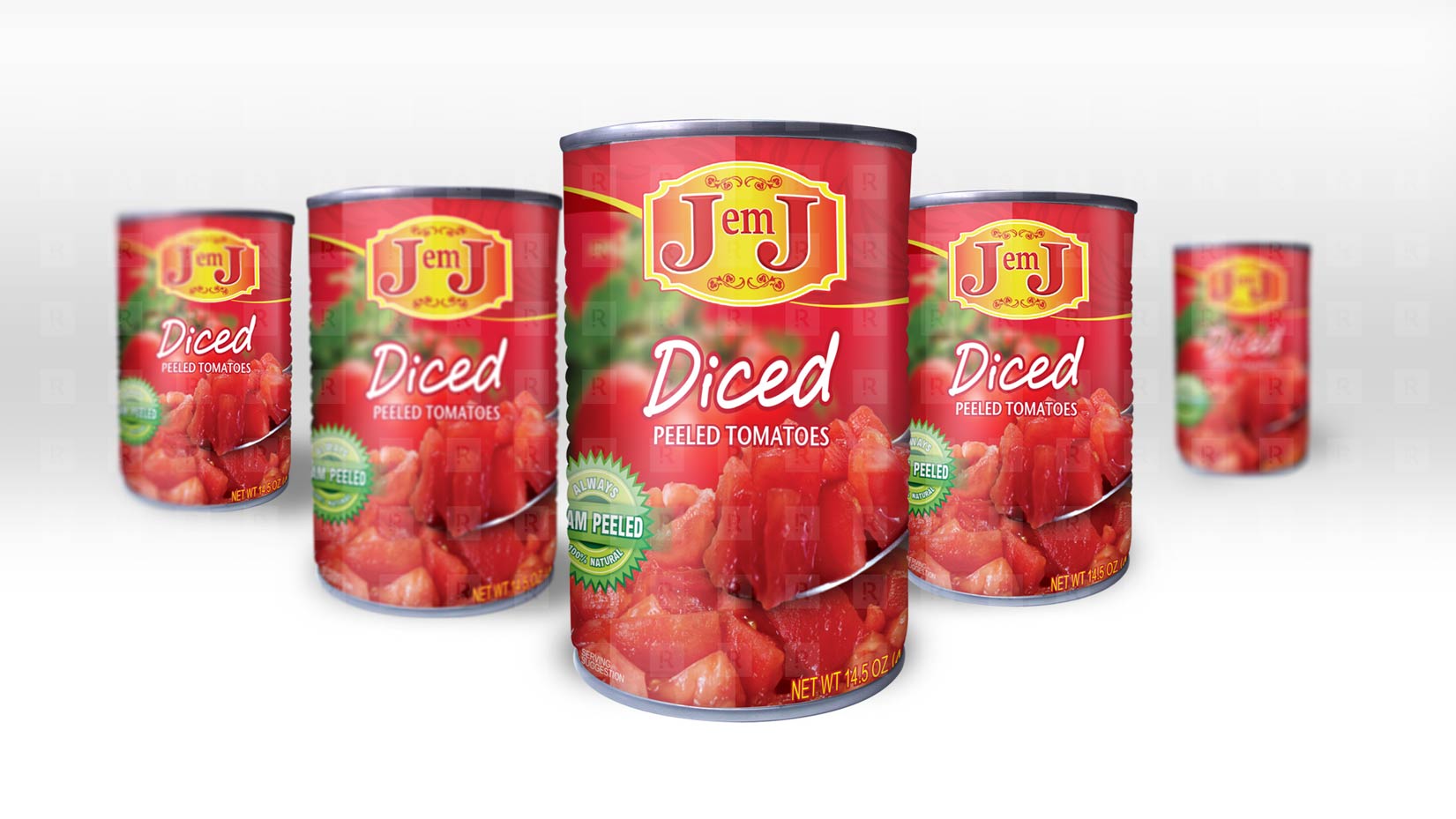 JemJ Diced Tomato Label Design