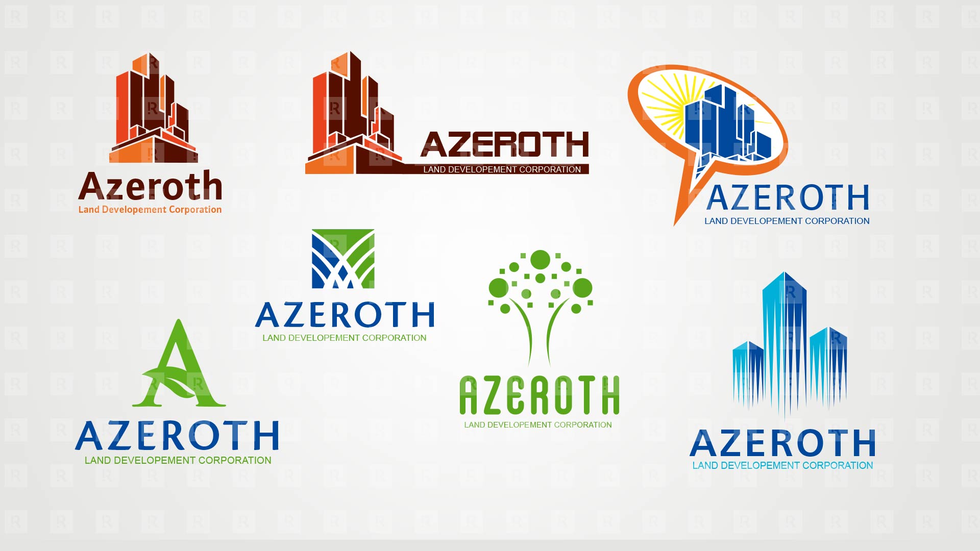 Azeroth Land Development Inc. Brand Identity studies
